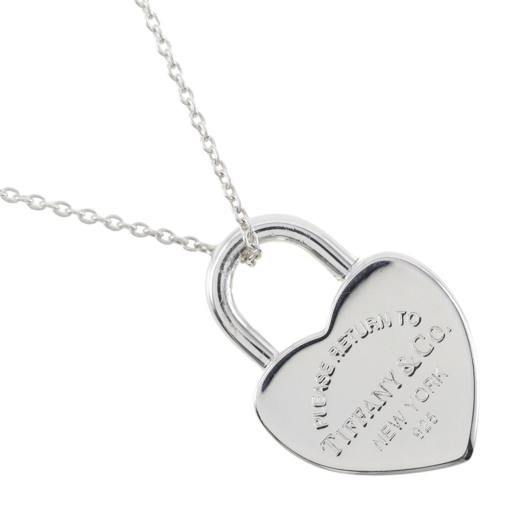 Tiffany Co to Necklace Heart Lock Sterling Silver